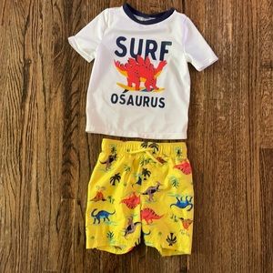 Toddler Boys Swim Suit Set! Surf-osaurus!!! 🦕 🦖